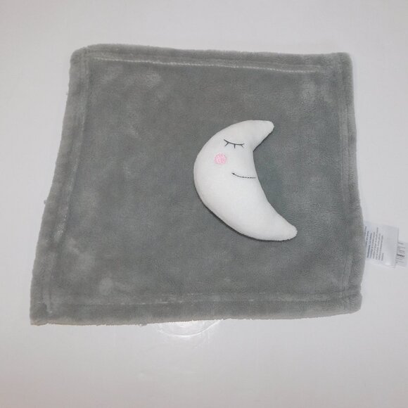 Lila & Jack Gray White Crescent Moon Plush Security blanket Baby lovey Nunu - Picture 1 of 5